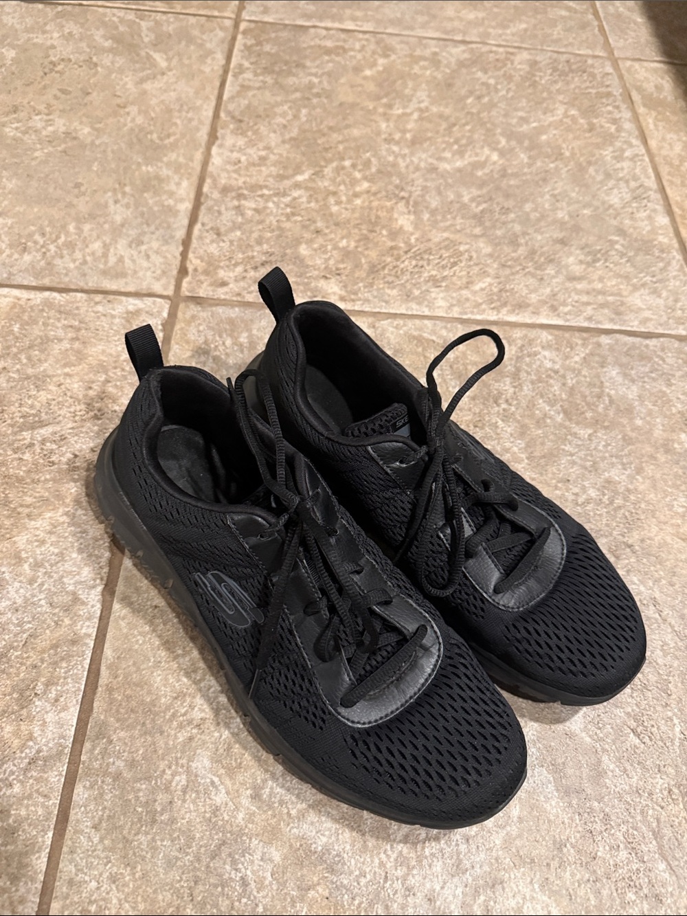 Skechers Men's All-Black Breathable Athletic Sneakers